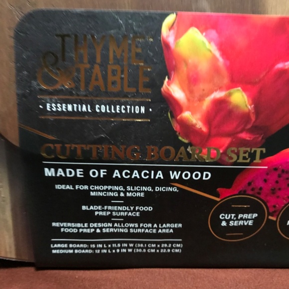 Thyme & Table Essential Collection Cutting Board Set 2 Piece New - Picture 6 of 10